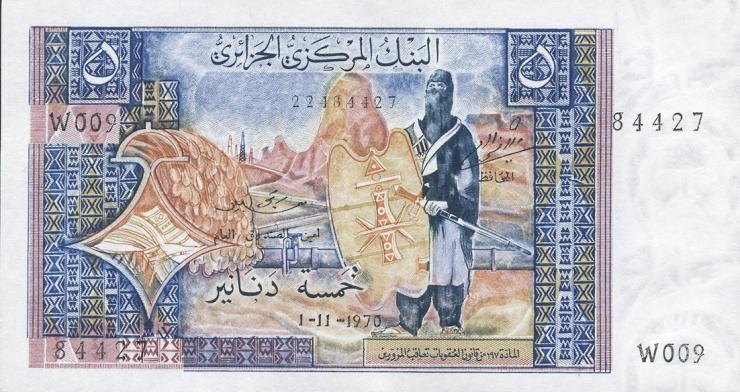 Algerien / Algeria P.126 5 Dinars 1970 (1) 