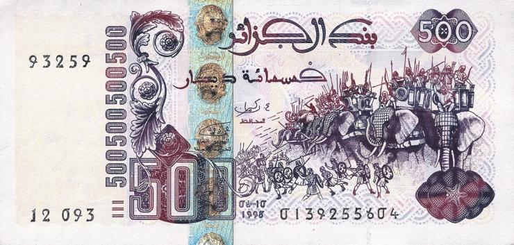Algerien / Algeria P.141 500 Dinars 1998 (2000) (1) sign 1 
