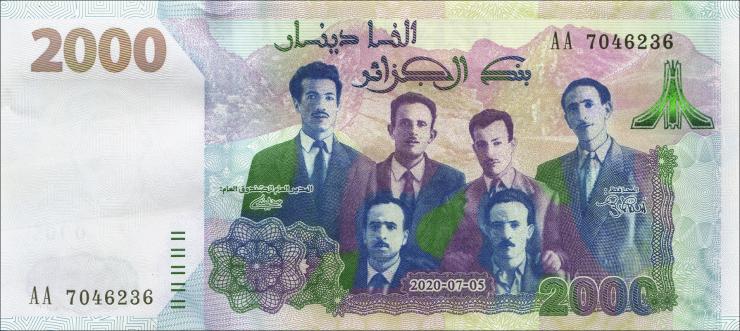 Algerien / Algeria P.147 2000 Dinars 2020 Gedenkbanknote (1) 