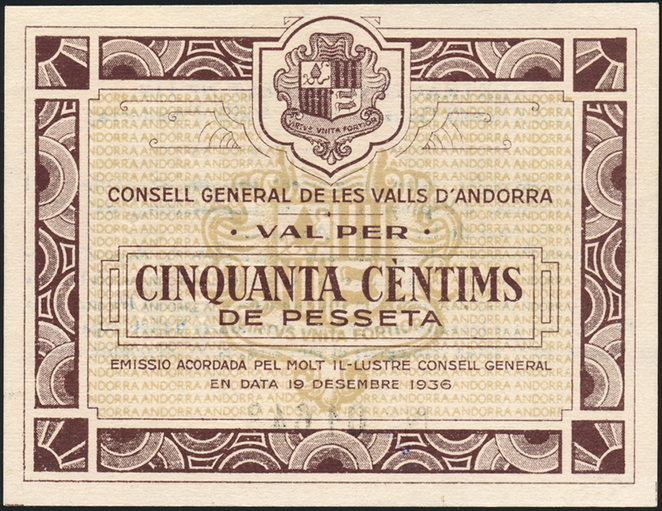 Andorra P.05 50 Centims 1936 (1) 