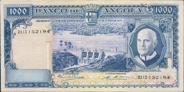 Angola P.098 1000 Escudos 1970 (3+) 