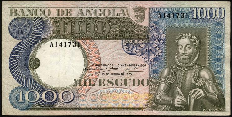 Angola P.108 1000 Escudos 1973 (3) 