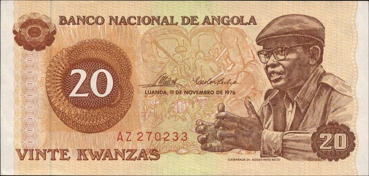 Angola P.109 20 Kwanzas 1976 (1) 