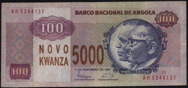 Angola P.125 5000 Novo Kwanza (1991) (3) 