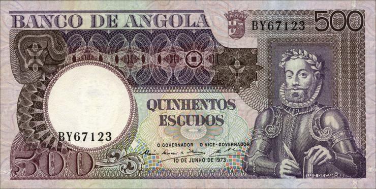 Angola P.107 500 Escudos 1973 (1) 