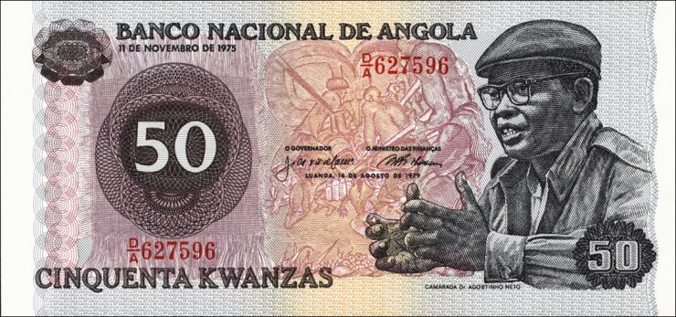 Angola P.114 50 Kwanzas 1979 (1) Gedenkbanknote 