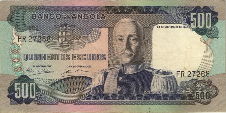 Angola P.102 500 Escudos 1972 (3) 