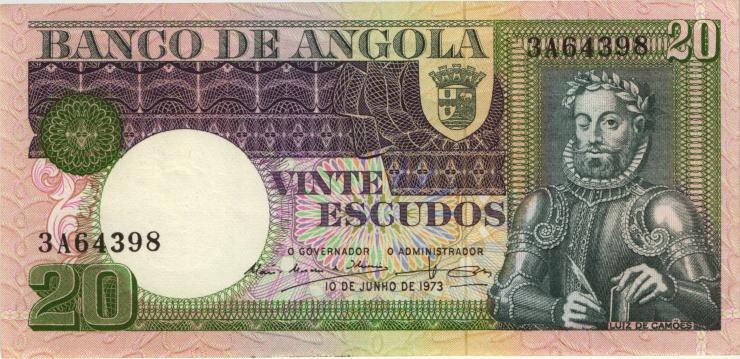 Angola P.104 20 Escudos 1973 (1) 