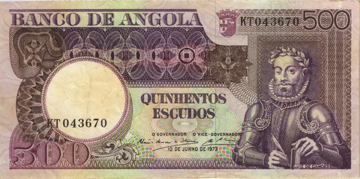Angola P.107 500 Escudos 1973 (3) 