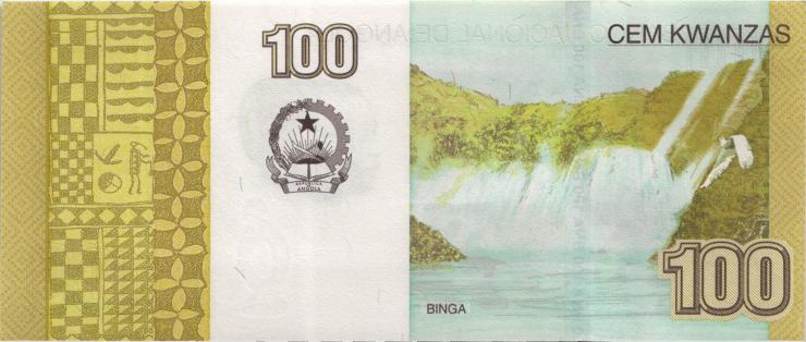 Angola P.153b 100 Kwanzas (2012) (2017) (1) 