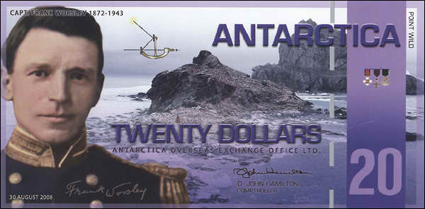 Antarctica 20 Dollars 2008 Polymer (1) 
