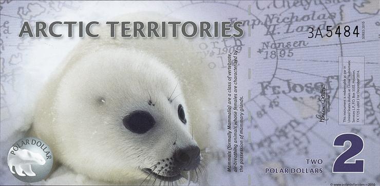 Arctic Territories 2 Dollars 2010 Polymer  (1) 