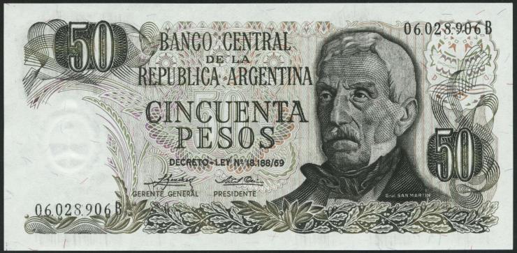 Argentinien / Argentina P.296 50 Pesos (1974-75) (1) 