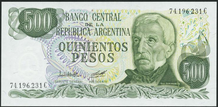 Argentinien / Argentina P.303b 500 Pesos (1977-82) (1) 