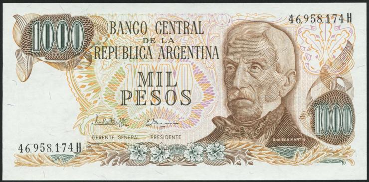 Argentinien / Argentina P.304d 1000 Pesos (1976-83) (1) 