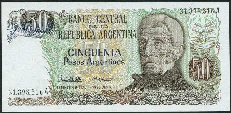 Argentinien / Argentina P.314 50 Argentinos (1983-85) (1) U.2 