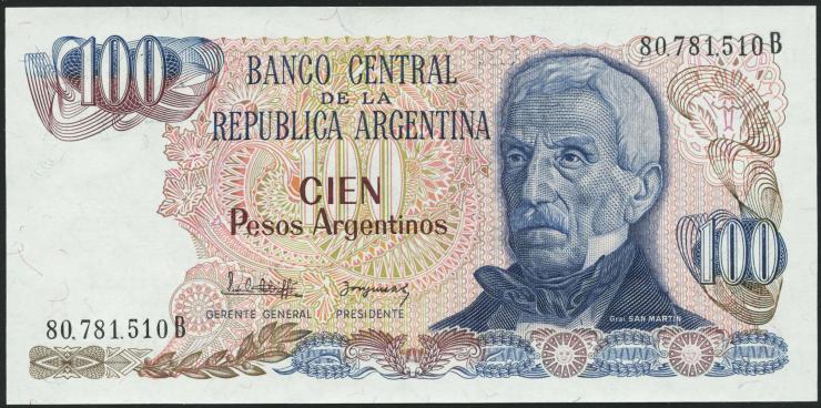 Argentinien / Argentina P.315 100 Pesos Argentinos (1983-85) (1) U.1 