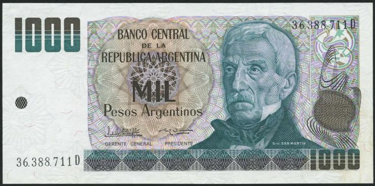 Argentinien / Argentina P.317b 1000 Argentinos (1983-85) (1) 