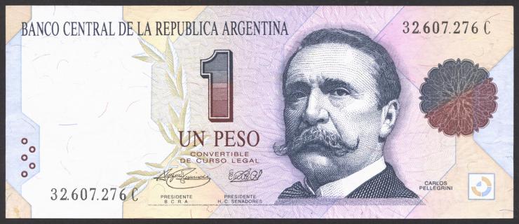 Argentinien / Argentina P.339b 1 Peso (1992-1993) (1) 