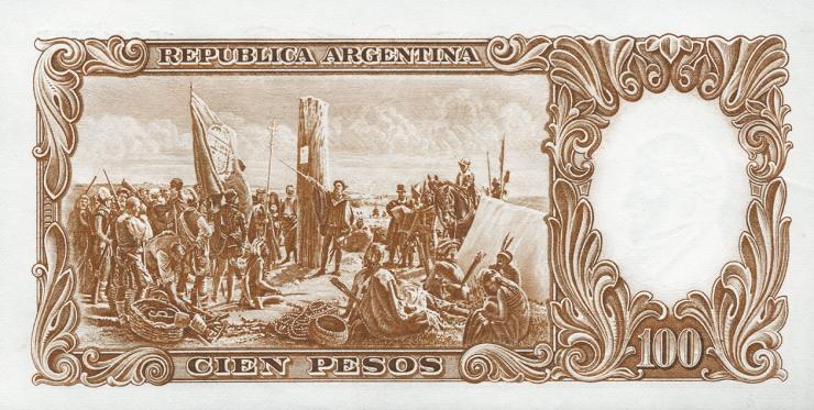 Argentinien / Argentina P.277 100 Pesos (1967-69) (1-) 