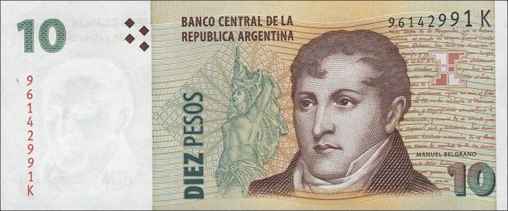 Argentinien / Argentina P.354 10 Pesos (2003-2013) (1) 
