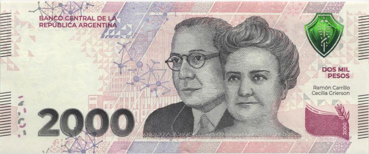 Argentinien / Argentina P.368 2000 Pesos (2023) (1) 