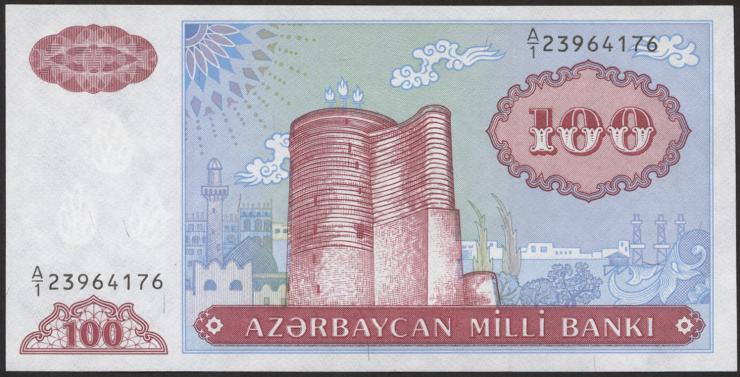 Aserbaidschan / Azerbaijan P.18a 100 Manat (1993) (1) 