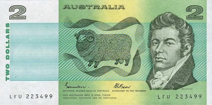 Australien / Australia P.43e 2 Dollars (1985) (1) 