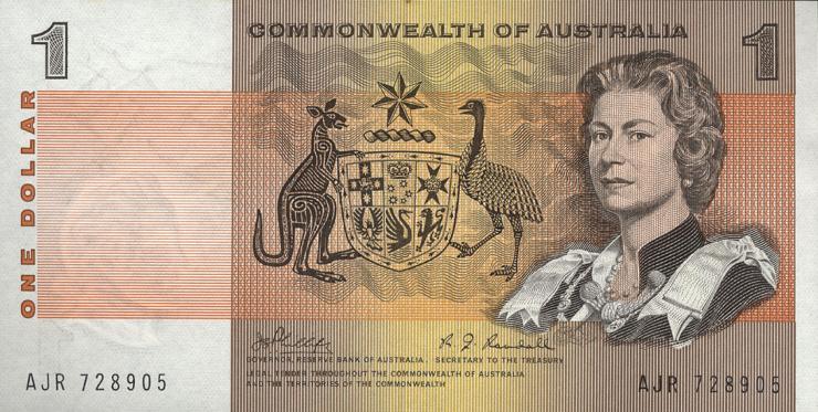Australien / Australia P.37c 1 Dollar (1969) (1) 