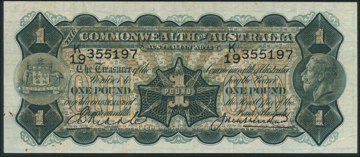 Australien / Australia P.16c 1 Pound (1926-32) George V. (3+) 