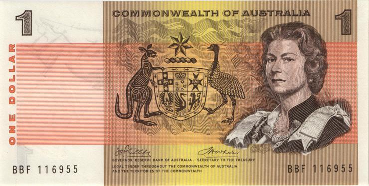 Australien / Australia P.37d 1 Dollar (1972) (1) 