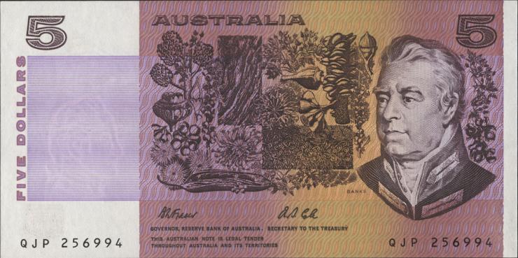 Australien / Australia P.44g 5 Dollars (1991) (1) 