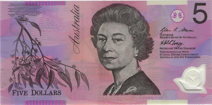 Australien / Australia P.57f 5 Dollars (20)08 Polymer (1) 