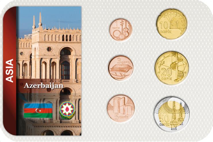 Kursmünzensatz Aserbaidschan 