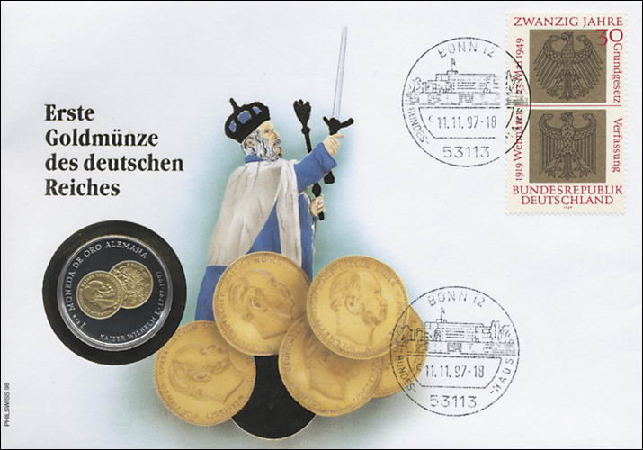 B-1095 • Erste Goldmünze des deutschen Reiches 