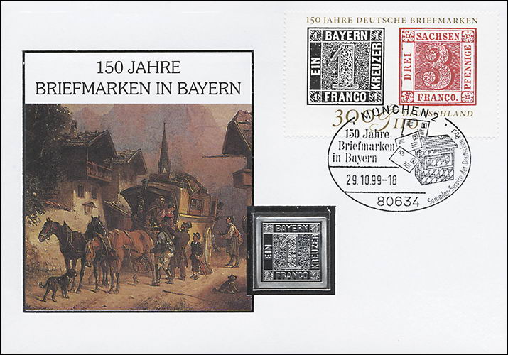 B-1268 • Briefmarken in Bayern, Bayern 1er 