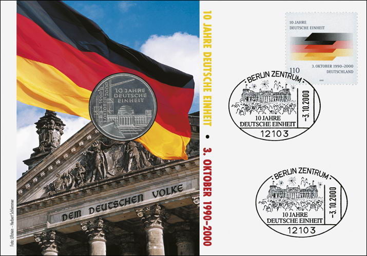 B-1349 • 10 J. Deutsche Einheit - Reichstag 