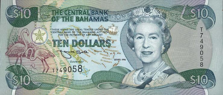 Bahamas P.59 10 Dollars 1996 (1) 