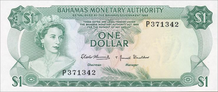 Bahamas P.27a 1 Dollar 1968 (1) 