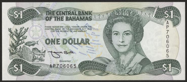 Bahamas P.51 1 Dollar 1974 (1992) (1) 