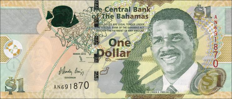 Bahamas P.71A 1 Dollar 2015 (1) 