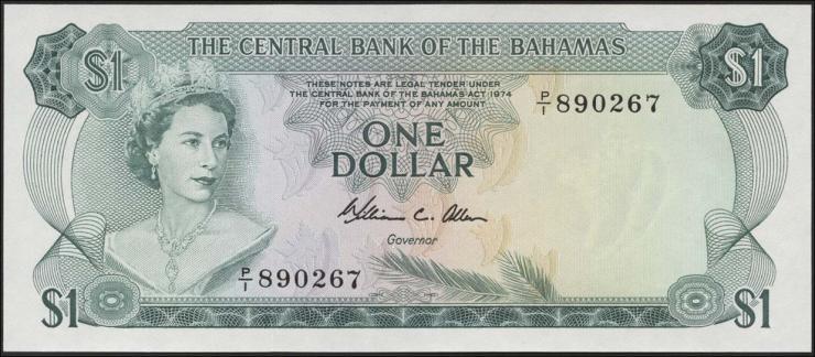 Bahamas P.35b 1 Dollar L. 1974 (1) 
