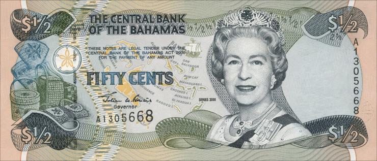 Bahamas P.68 50 Cents 2001 (1) 