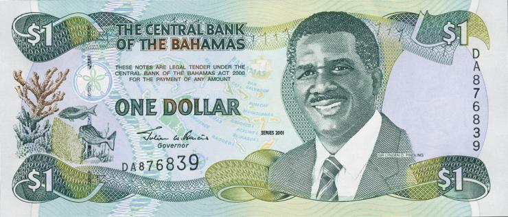 Bahamas P.69 1 Dollar 2001 (1) 
