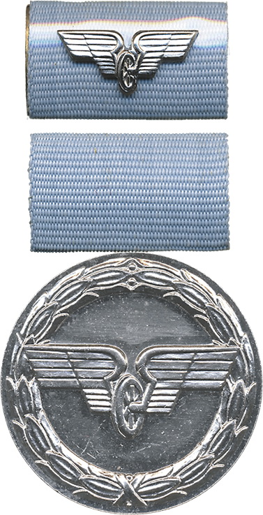 B.0158f Treue-Dienst-Medaille Reichsbahn Silber 