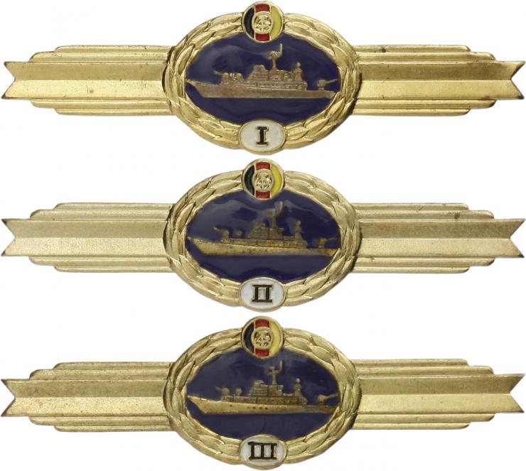 B.0772-774 Klass. Abzeichen Seemännisches Personal I-III 