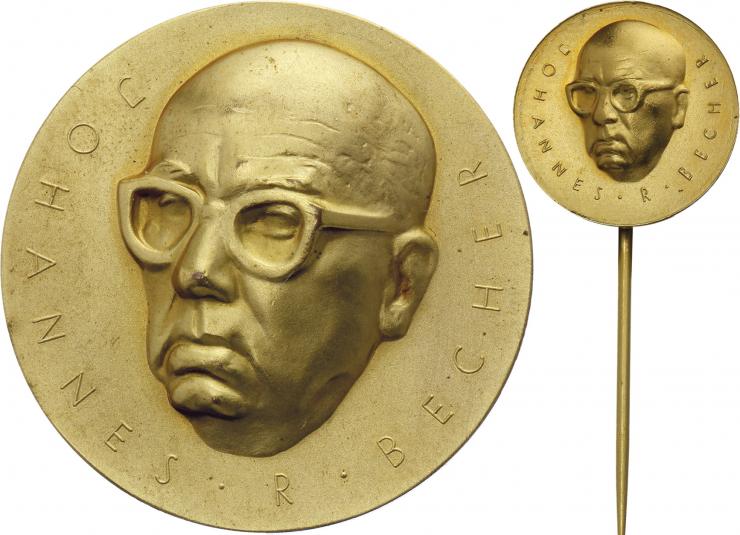 B.3632a/b Johannes-R.-Becher-Medaille Gold 