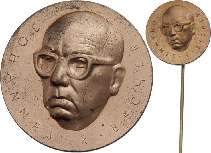 B.3634a/b Johannes-R.-Becher-Medaille Bronze 