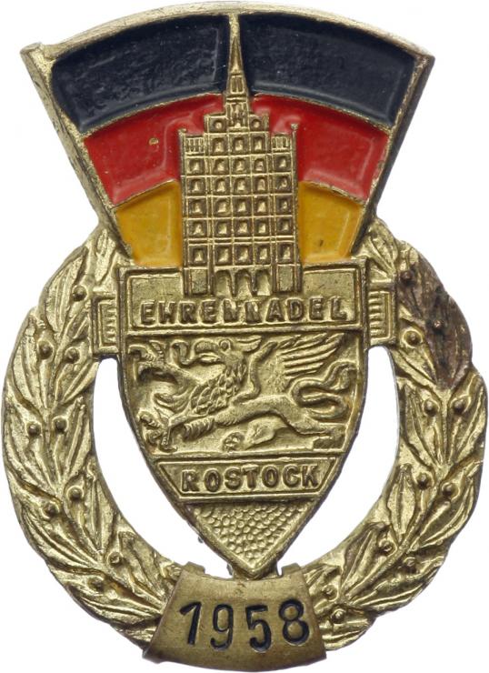 B.4016/58 Ehrennadel der Stadt Rostock 1958 
