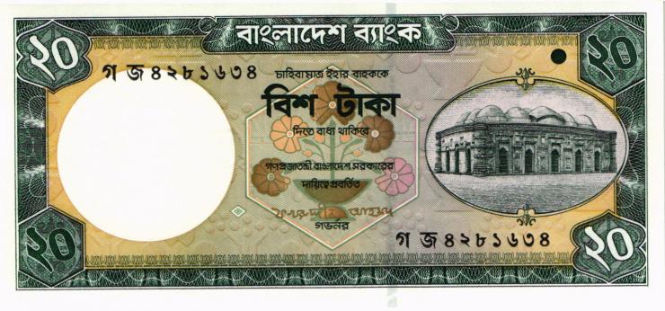 Bangladesch / Bangladesh P.40c 20 Taka 2004 